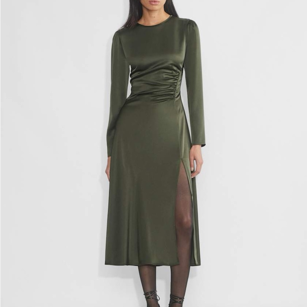 Aritzia Wilfred Melita Satin Dress